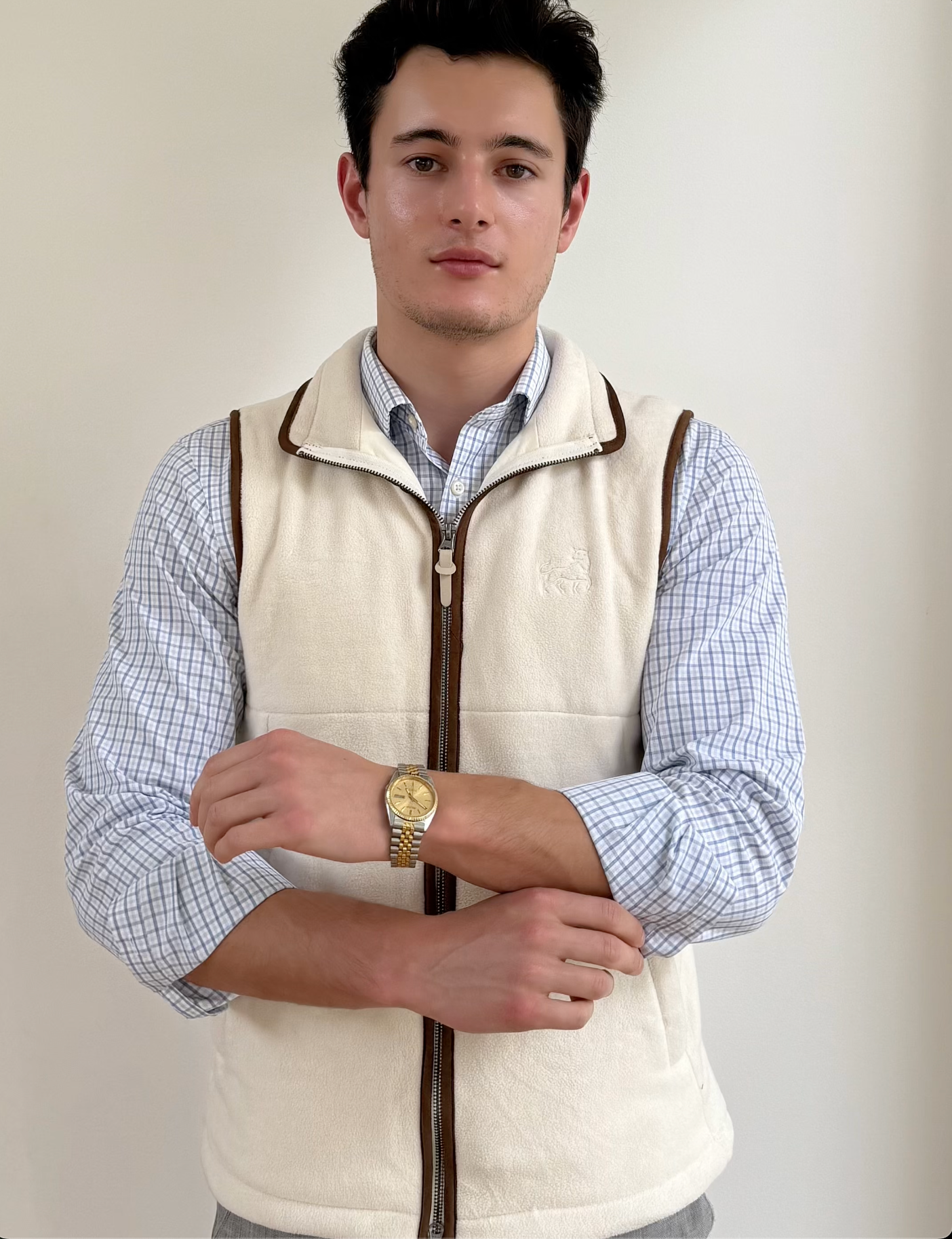 Aurox & Co Harbour Gilet in Ivory