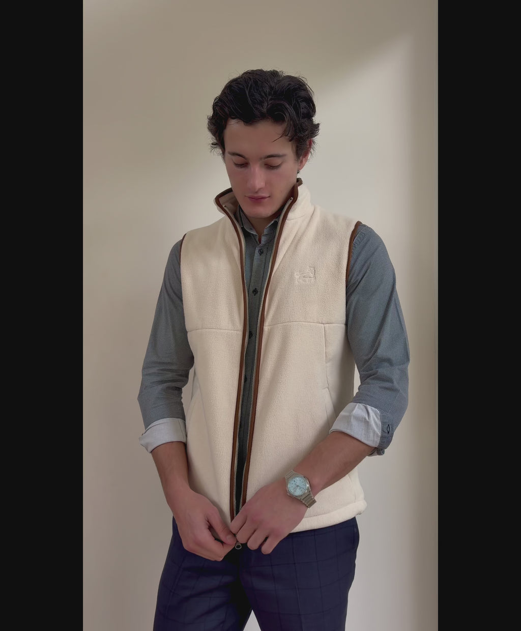 Aurox & Co Harbour Gilet in Ivory